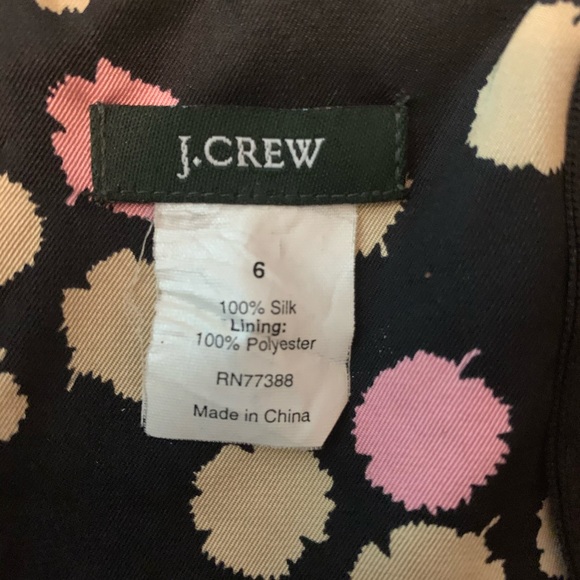 J. Crew Strapless Silk Polka Dot Dress Size 6 - Picture 3 of 5